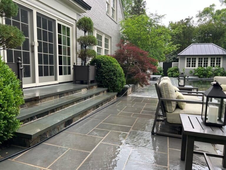 Resealed paver patio by alpha exterior cleaning solutions