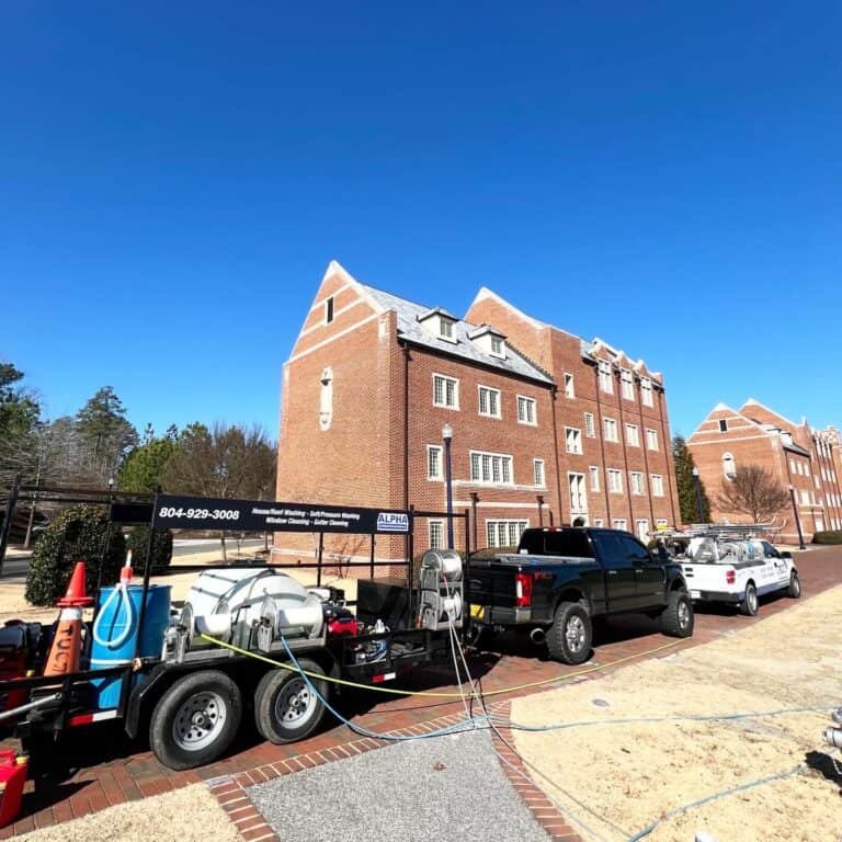 alpha exterior solutions preforming commercial building washing and exterior cleaning near midlothian va
