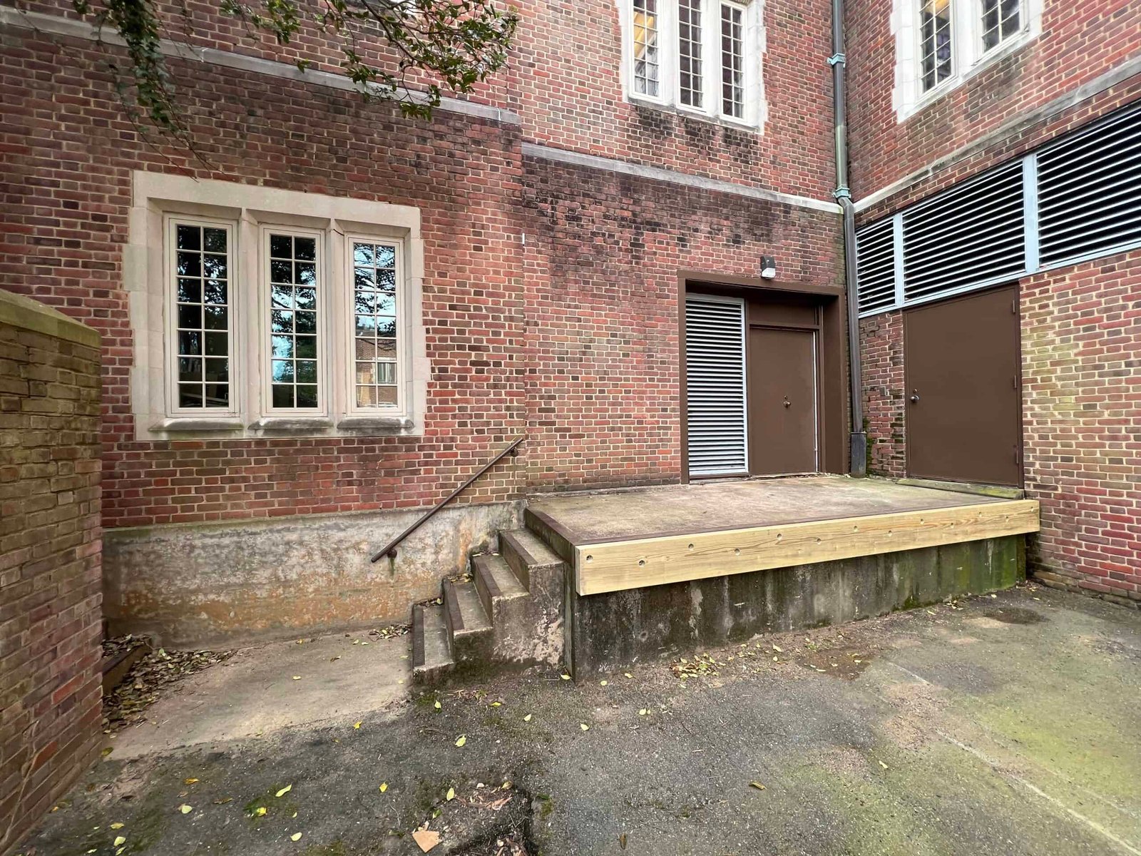 commercial loading dock before professional pressure washing cleaning by alpha exterior solutions