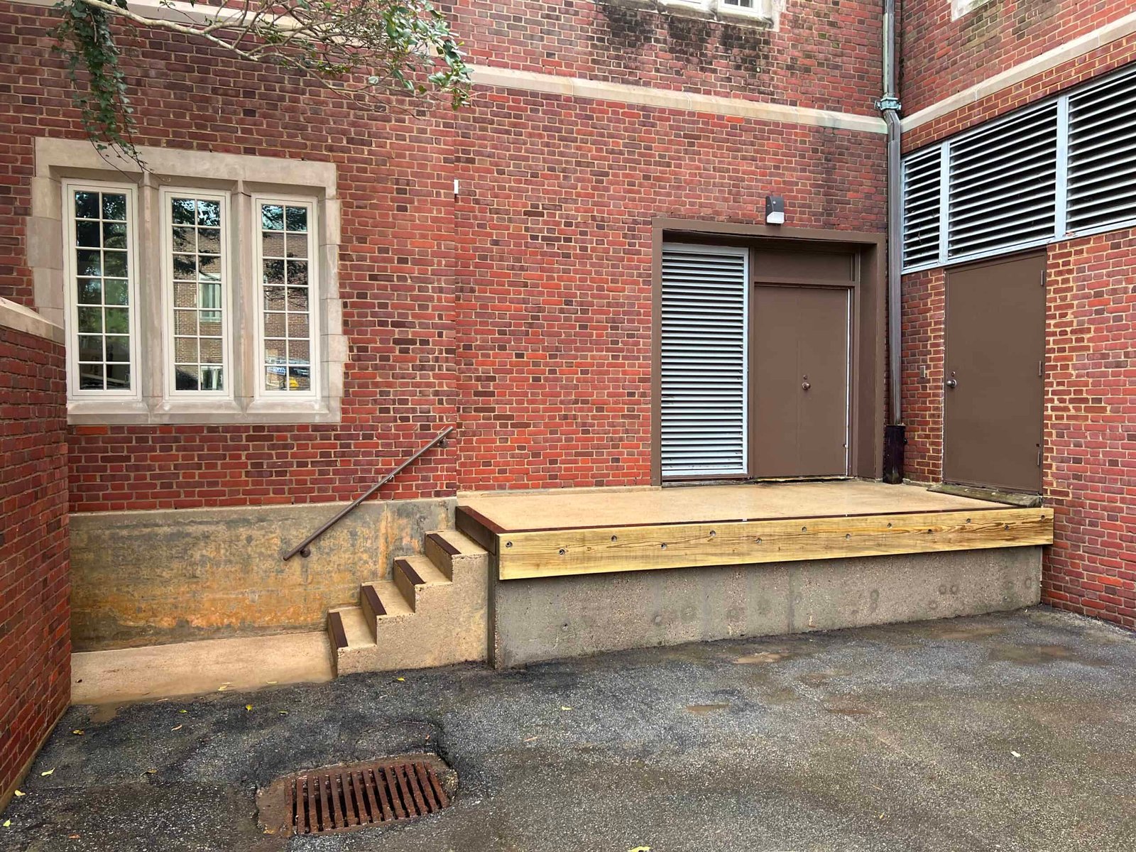 commercial loading dock after professional pressure washing cleaning by alpha exterior solutions