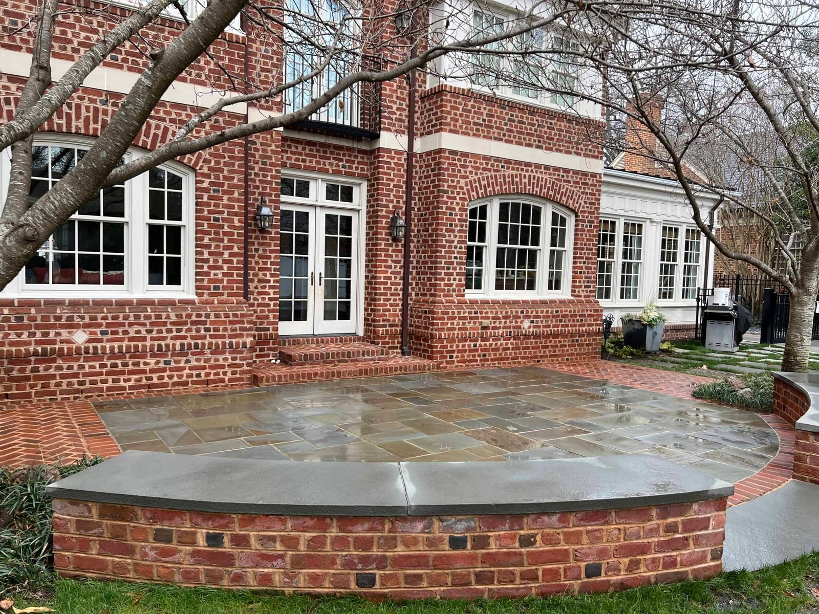 residential patio after professional cleaning by alpha exterior solutions