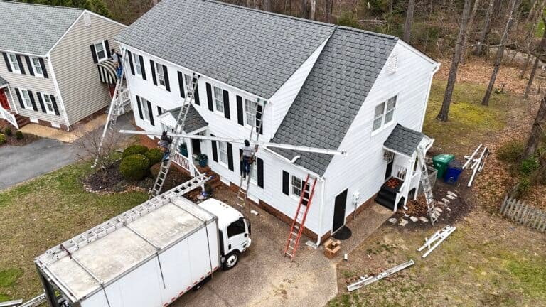 Residential gutter installation by alpha exterior services