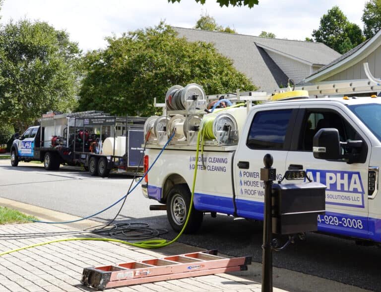 Alpha exterior solutions service truck Moseley VA