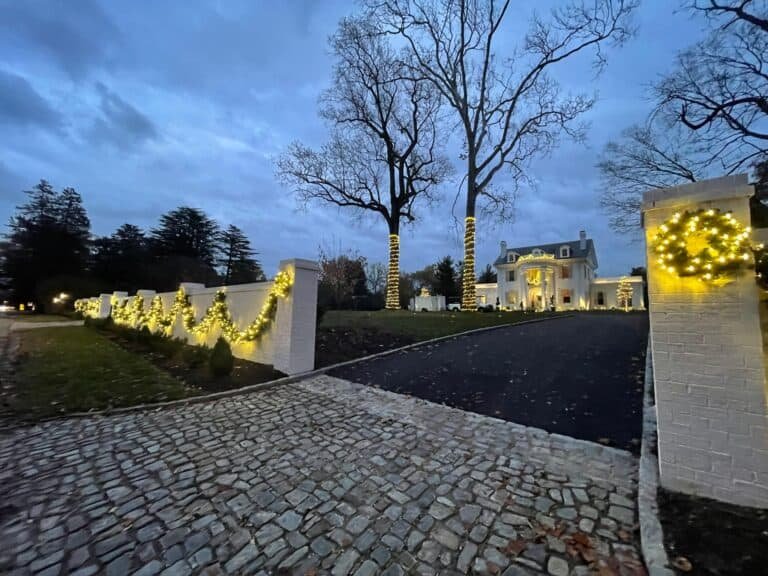 Residential property Christmas light installation by alpha holiday lighting