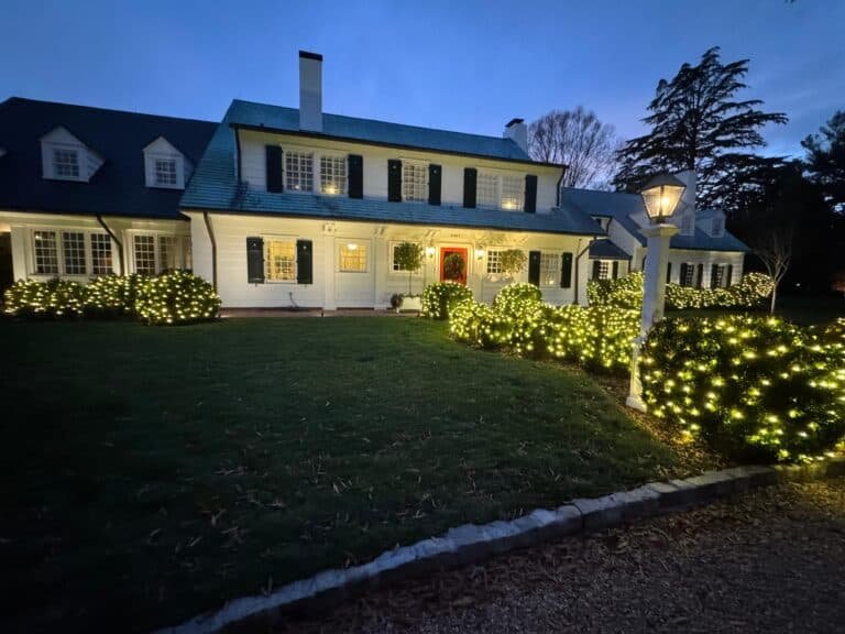 Residential property Christmas light installation by alpha holiday lighting in Short Pump VA