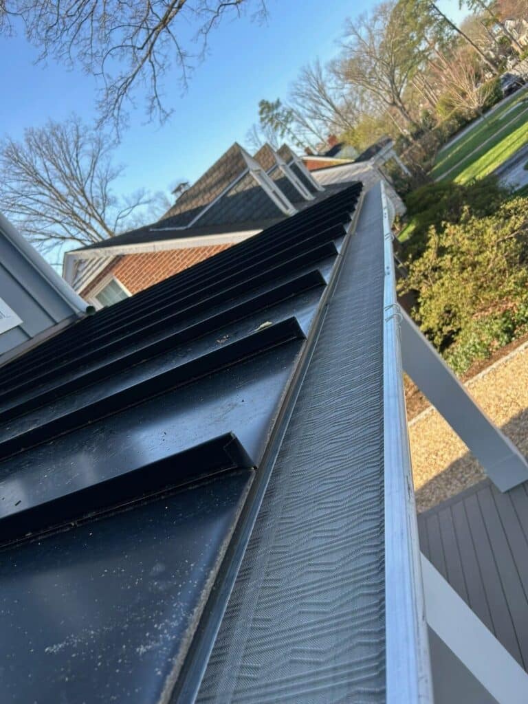Alpha Exterior Solutions provides gutter guard installation in Richmond VA. Gutter guards prevent leaf build up, which eliminates the need to perform gutter cleaning services.
