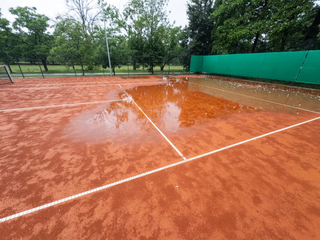Freshly Cleaned Tennis Court