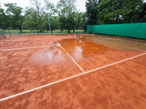 Freshly Cleaned Tennis Court