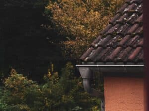 gutter installation services on a residential roofline
