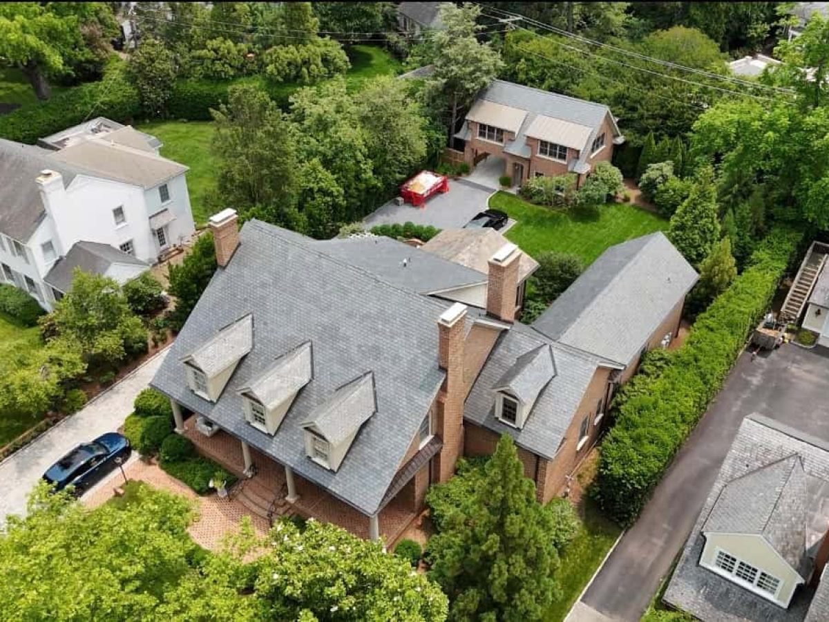 Residential roof professionally cleaned by alpha exterior solutions in Richmond VA